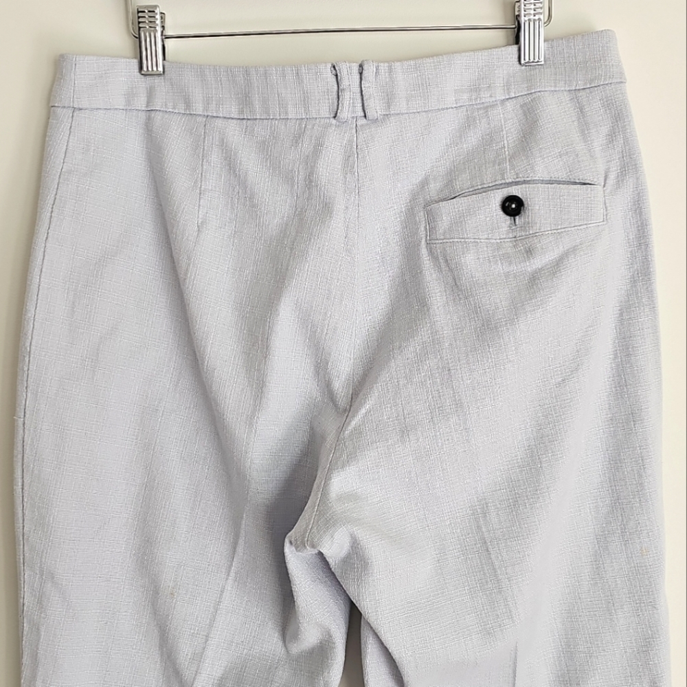 Anthropologie Light Blue Essential Slim Cotton Trouser Pants Size 10 - Picture 7 of 16